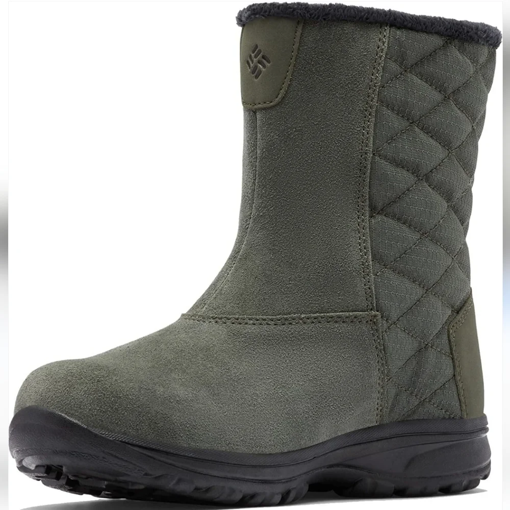 Columbia Green Quilted Waterproof Winter Boots, Women's Size 9,‎ Traction Sole
